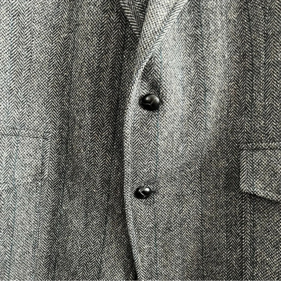 Vintage Pendleton Suede & Tweed Sport Coat/Suit Jacket/Blazer-Gray/Black-Mens 44 - Picture 3 of 12